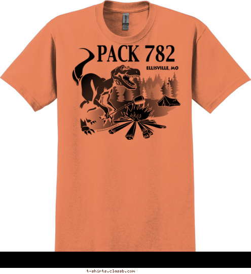 Ellisville, Mo If lost please return to: 
St. John Church
Ellisville, Mo.
Home of Pack 782 PACK 782
 T-shirt Design 