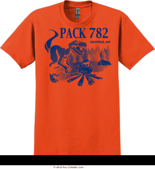 Ellisville, Mo If lost please return to: 
St. John Church
Ellisville, Mo.
Home of Pack 782 PACK 782
 T-shirt Design 