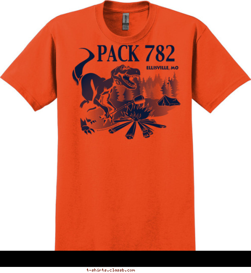 Ellisville, Mo If lost please return to: 
St. John Church
Ellisville, Mo.
Home of Pack 782 PACK 782
 T-shirt Design 