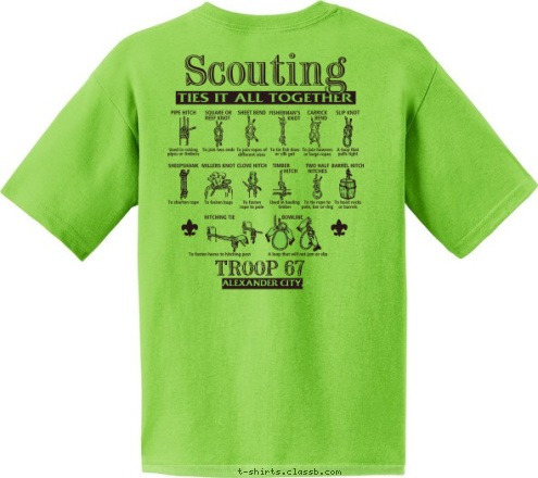 ALEXANDER CITY, AL ALEXANDER CITY, AL ALEXANDER CITY, AL TROOP 67 ALEXANDER CITY, AL TROOP 67 T-shirt Design 