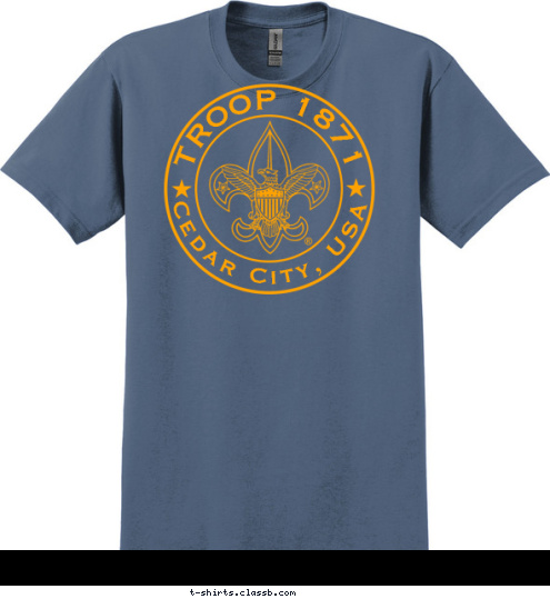 TROOP 1871 Cedar City, USA T-shirt Design 