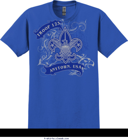 ANYTOWN, USA TROOP 123 T-shirt Design 