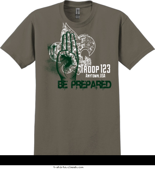 Anytown, USA Troop 123 T-shirt Design 
