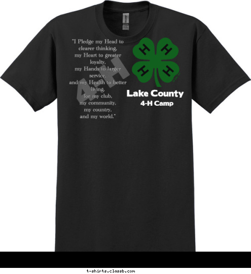 4-H Camp Lake County  T-shirt Design 