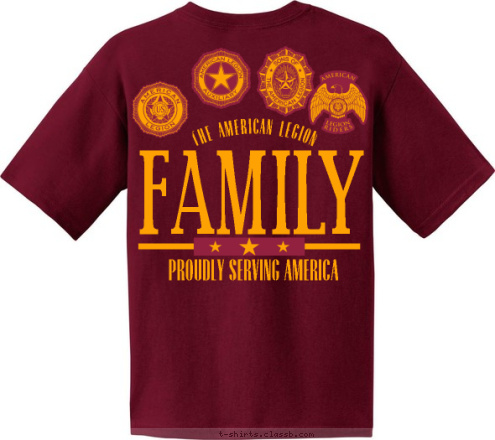 PROUDLY SERVING AMERICA THE AMERICAN LEGION FAMILY T-shirt Design 