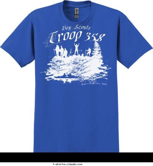 Barrington, NH Troop 358 Boy Scouts T-shirt Design 