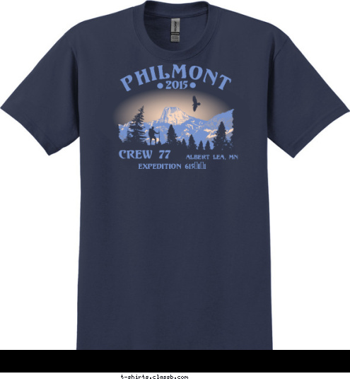 Expedition 615-I-1 Albert Lea, MN PHILMONT 2015 Crew 77 TREK Itinerary 27 PHILMONT THE CREW 2015 Ethan Peek
Gavin Lawrence
Dylan Hunt
Matt Sager
Colin Laurie
Zach Lind
Sean Laurie CREW LEADER ADVISORS: Doug Lind
Randy Hunt
Tom Lawrence BALDY or BUST! T-shirt Design Crew77 Front