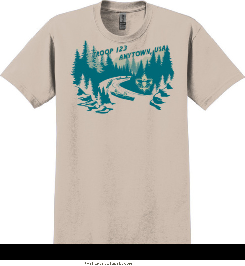 anytown, usa troop 123 T-shirt Design 