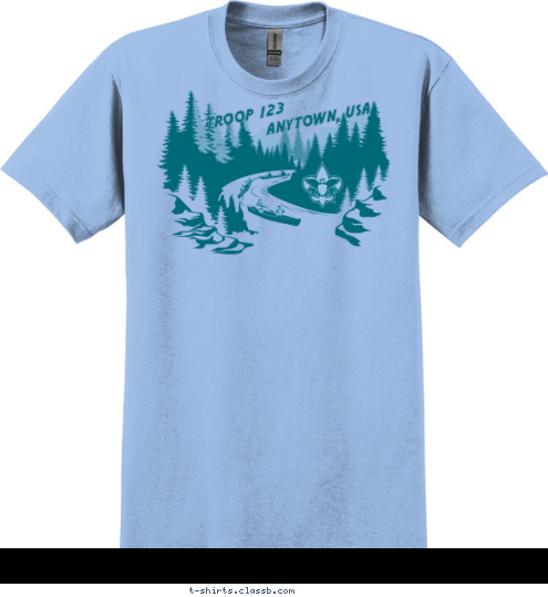 anytown, usa troop 123 T-shirt Design 