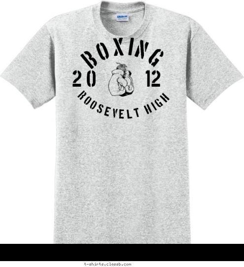 12 ROOSEVELT HIGH 2 0 Boxing T-shirt Design SP1529