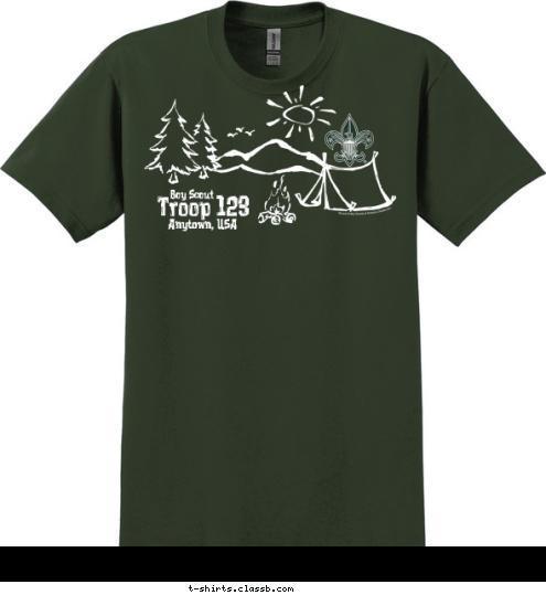 Your text here! Troop 123 Anytown, USA Boy Scout T-shirt Design 