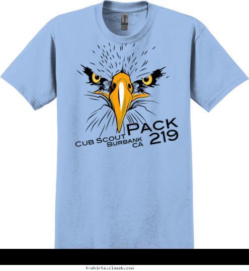 New Text BSA Pack
219 Burbank
CA Cub Scout T-shirt Design 