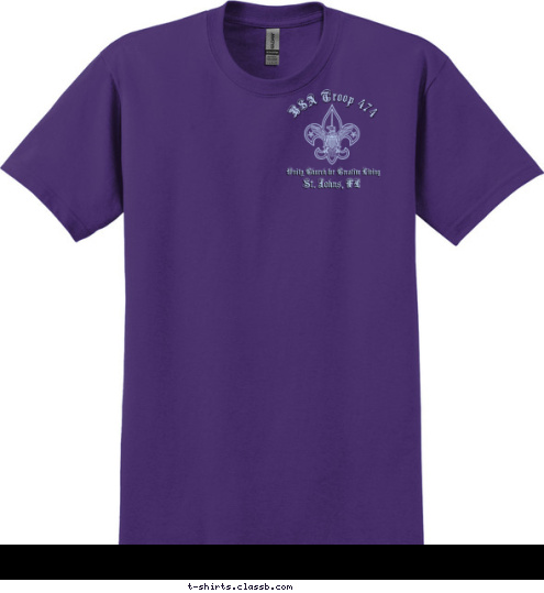 TROOP 474 St. Johns, FL Unity Church for Creative Living Summer 2015 BSA Troop 474 Camp Daniel Boone T-shirt Design 