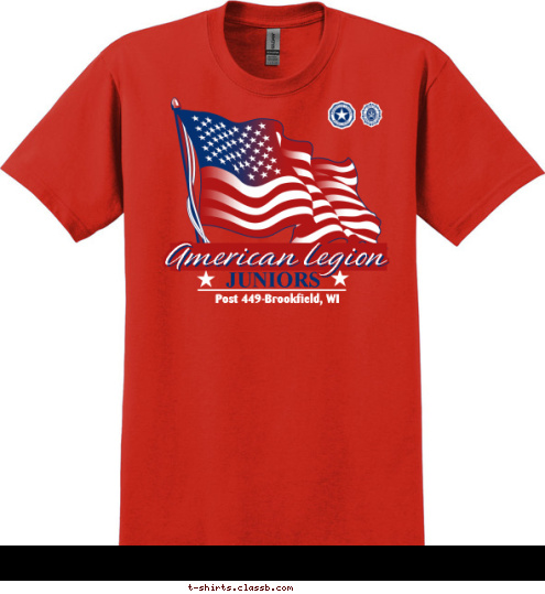 American Legion Post 1234 JUNIORS Post 449-Brookfield, WI T-shirt Design 