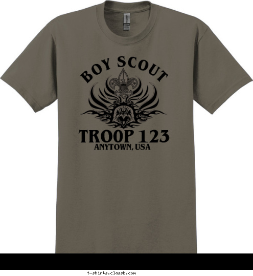 ANYTOWN, USA TRO0P 123 BOY SCOUT T-shirt Design 