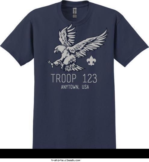 ANYTOWN, USA TROOP 123 T-shirt Design 