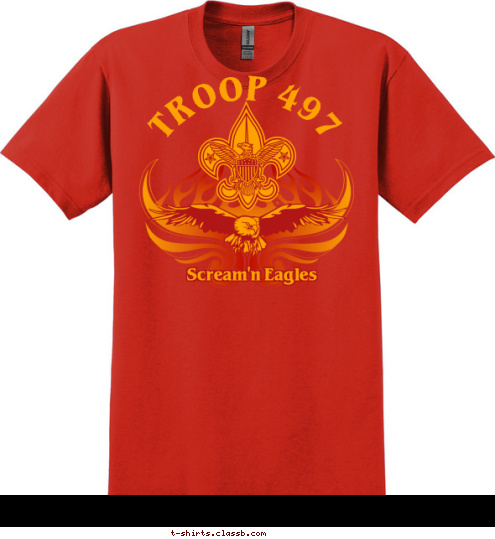 Scream'n Eagles TROOP 497 T-shirt Design 