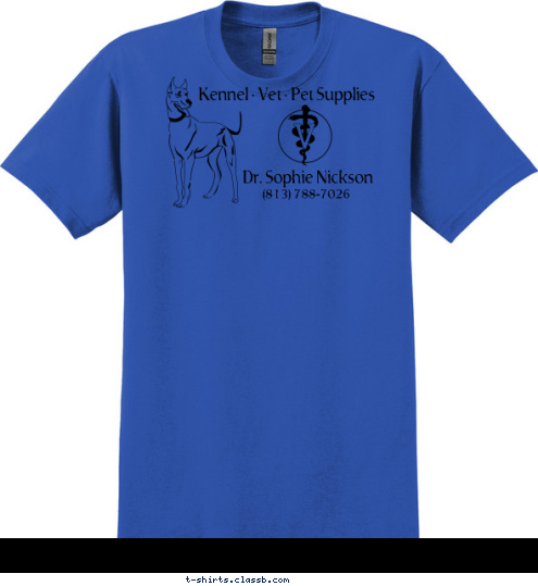 (813) 788-7026 Dr. Sophie Nickson Kennel • Vet • Pet Supplies T-shirt Design sp661