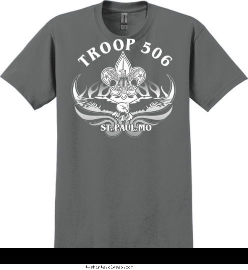 TROOP 506 ST. PAUL, MO T-shirt Design 