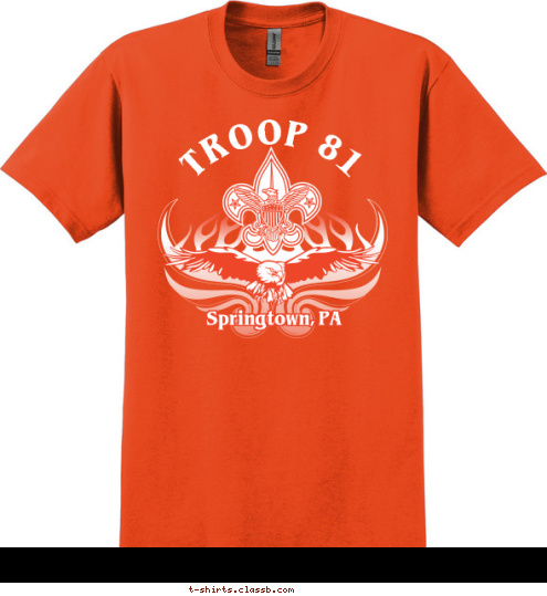 TROOP 81 Springtown, PA T-shirt Design 