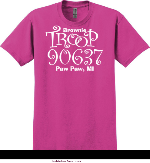 Paw Paw, MI Brownie 90637 T-shirt Design 