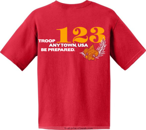 ANYTOWN, USA Punta 
Gorda 123 ANYTOWN, USA TROOP 433 Boy Scout 123 T-shirt Design 