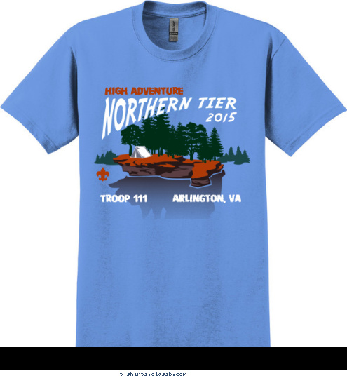 2015 Arlington, VA TROOP 111 HIGH ADVENTURE T-shirt Design 