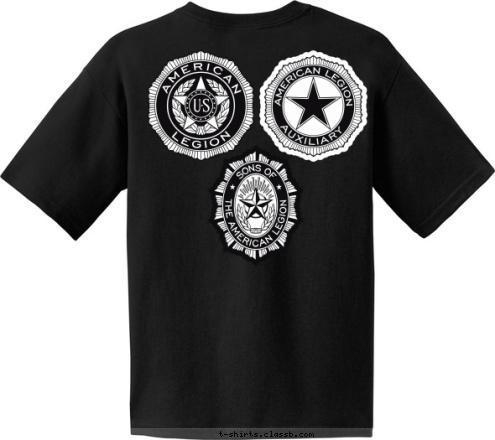 AMERICAN LEGION POST 1234 AMERICAN LEGION
 POST 281
 T-shirt Design 