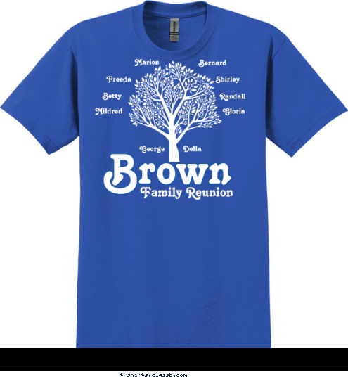 Della Kentucky Dam Village, KY Mildred Betty July 3-5, 2015  Freeda Bernard Marion Shirley Randall Gloria George Family Reunion Brown T-shirt Design 