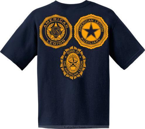 Your text here! AMERICAN LEGION
 POST 1975 POST 281
 AMERICAN LEGION
 T-shirt Design 