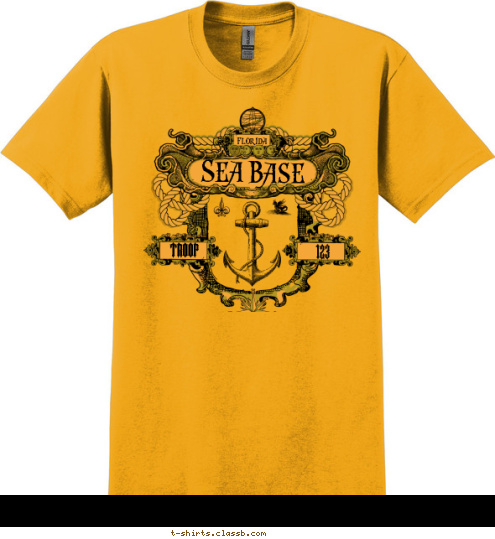 123 TROOP Base Sea Florida T-shirt Design 