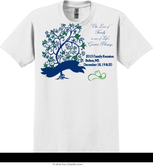 Robinson Mack Murray  The Love of
Family
 is one of Life's
Greatest Blessings December 18, 19 & 20 Bolton, MS 2015 Family Reunion T-shirt Design 