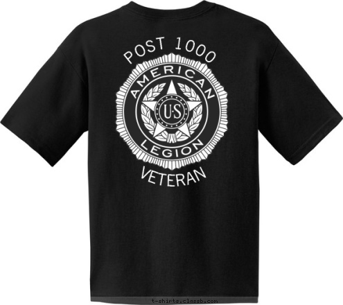 AMERICAN LEGION
 POST 1234
 POST 1000 VETERAN VETERAN POST 1000 T-shirt Design 