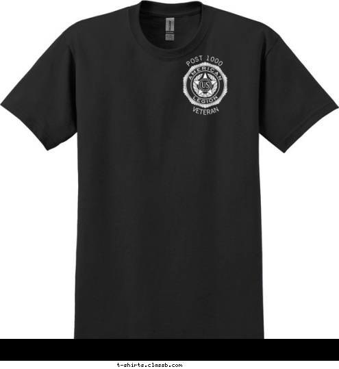 AMERICAN LEGION
 POST 1234
 POST 1000 VETERAN VETERAN POST 1000 T-shirt Design 