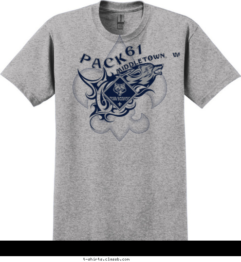 Middletown, VA 61 PACK T-shirt Design 