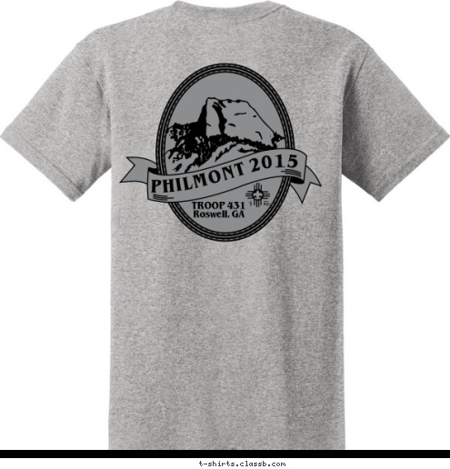 CREW 609-B-4 Roswell, GA TROOP  2015 431 BSA TROOP 431 2015 Roswell, GA TROOP 431 T-shirt Design 