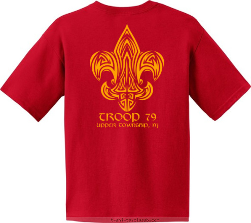 UPPER TOWNSHIP, NJ TROOP 79 TROOP 79 UPPER TOWNSHIP, NJ T-shirt Design Red T-shirt