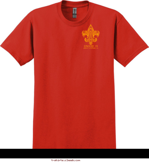 UPPER TOWNSHIP, NJ TROOP 79 TROOP 79 UPPER TOWNSHIP, NJ T-shirt Design Red T-shirt