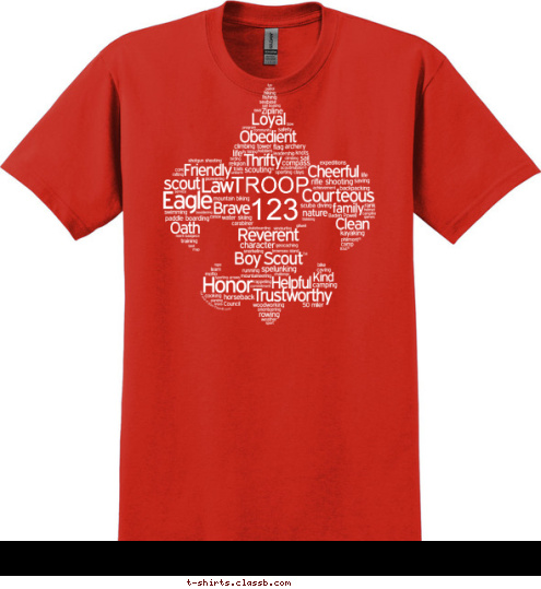 New Text 123 TROOP T-shirt Design 