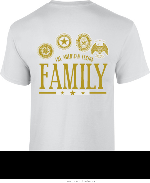 UNIT 651 Unit 1234 PROUDLY SERVING AMERICA THE AMERICAN LEGION FAMILY AMERICAN LEGION AUXILIARY T-shirt Design 