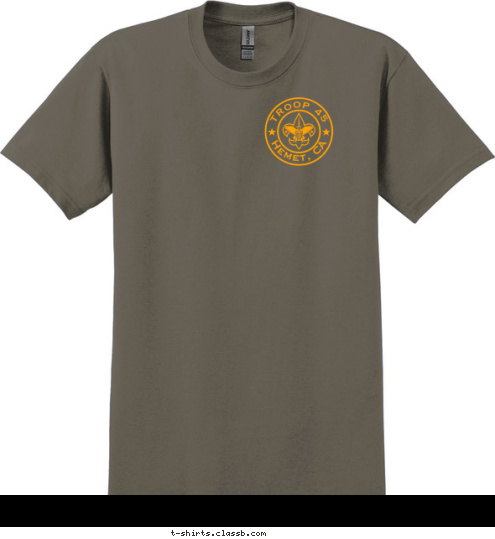 TROOP 45 BOY SCOUTS OF AMERICA Hemet, CA Hemet, CA 43 TROOP T-shirt Design 