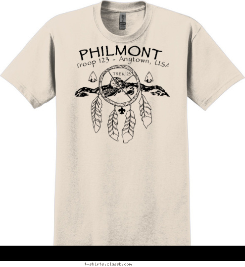 Troop 123 - Anytown, USA TREK 123 PHILMONT T-shirt Design 