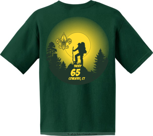 BOY SCOUTS OF AMERICA TROOP 65 Coventry, CT Coventry, CT 65 TROOP T-shirt Design 