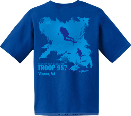 FLORIDA SEA BASE 2015 Vienna, VA TROOP 987 T-shirt Design 