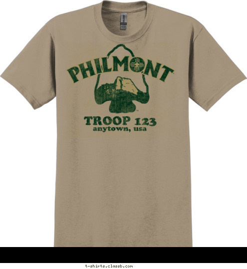 anytown, usa TROOP 123 T-shirt Design 