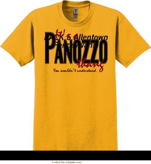 You wouldn't understand. thang It's a Panozzo PACK 5 Allentown Pennsylvania PACK 5 Allentown Pennsylvania T-shirt Design 