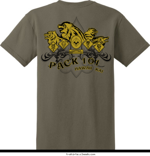 Hawaii Kai Hawaii Kai 101 K PAC   PACK 101 T-shirt Design 