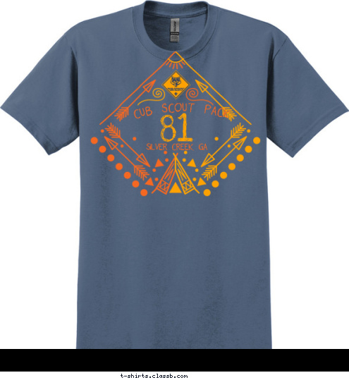 SILVER CREEK, GA 81 CUB SCOUT PACK T-shirt Design 