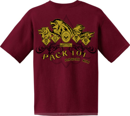 Hawaii Kai Hawaii Kai 101 K PAC   PACK 101 T-shirt Design 