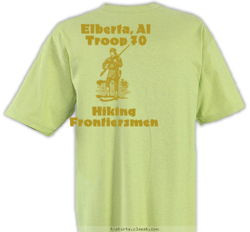 Hiking Frontiersmen Elberta, Al Troop 70 Hiking Frontiersmen Elberta, Al 
Troop 70 Boy Scouts of America T-shirt Design 